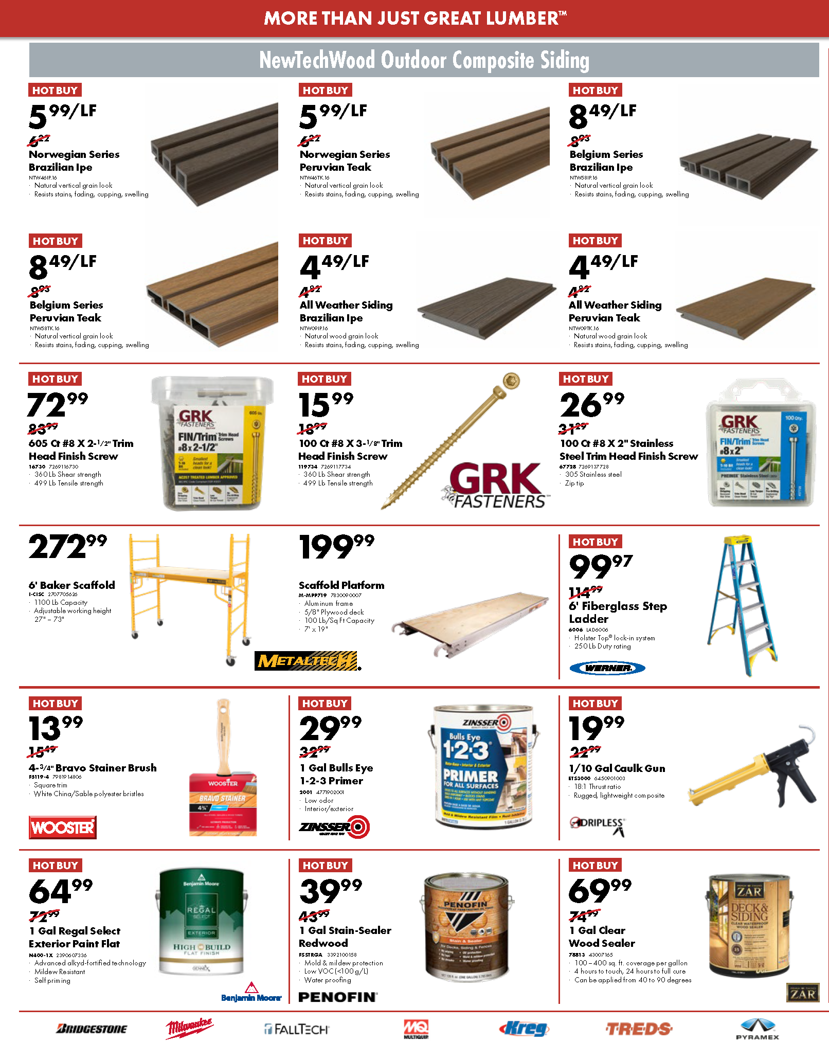 Ganahl Lumber Monthly Specials