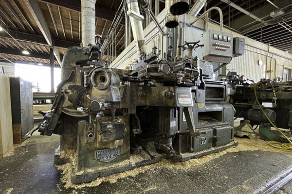 Lumber machines running at the Ganahl mill. 